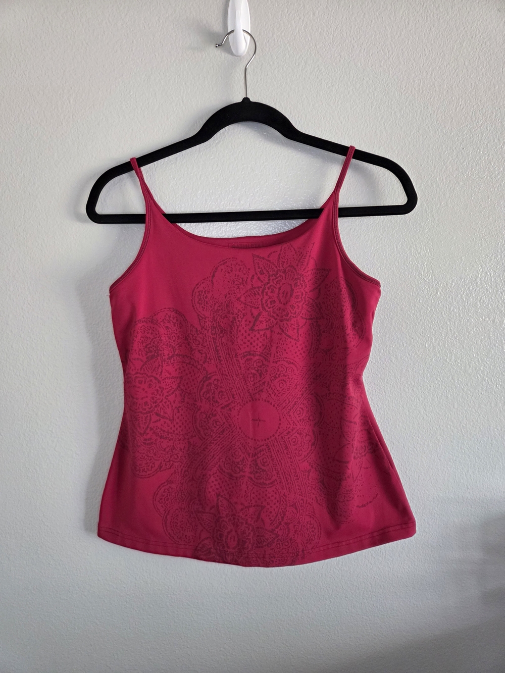 Athleta Hot Pink Floral-Print Spaghetti Strap Tank